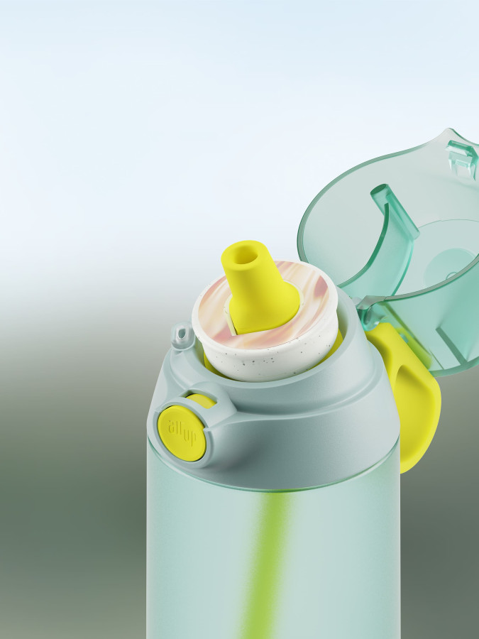Пляшка для води Air Up Click 600 мл (Green & Bright Yellow)