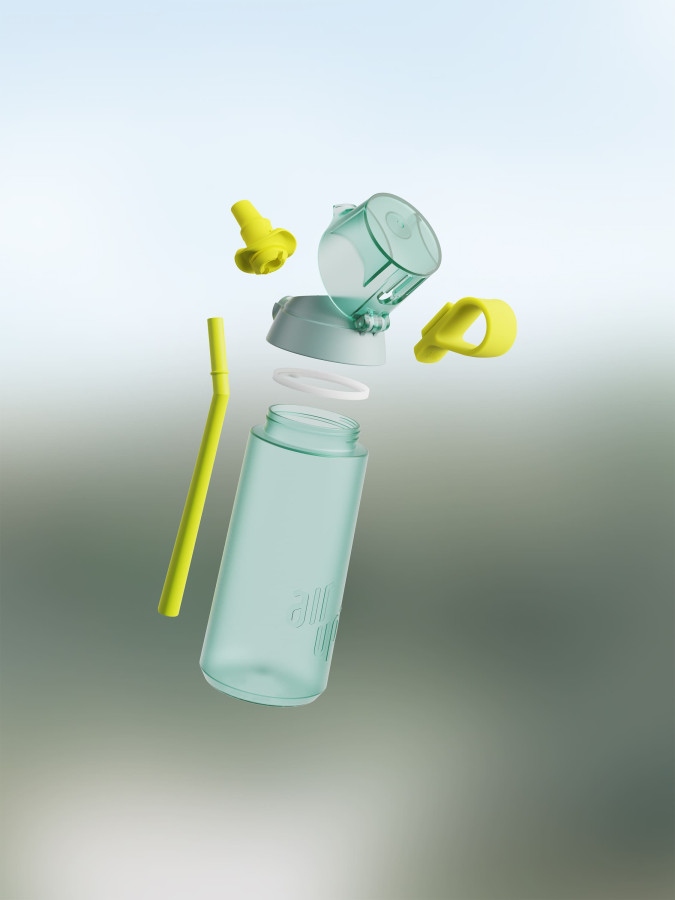 Пляшка для води Air Up Click 600 мл (Green & Bright Yellow)