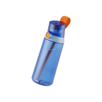 Пляшка для води Air Up Click 600 мл (Blue & Bright Orange)