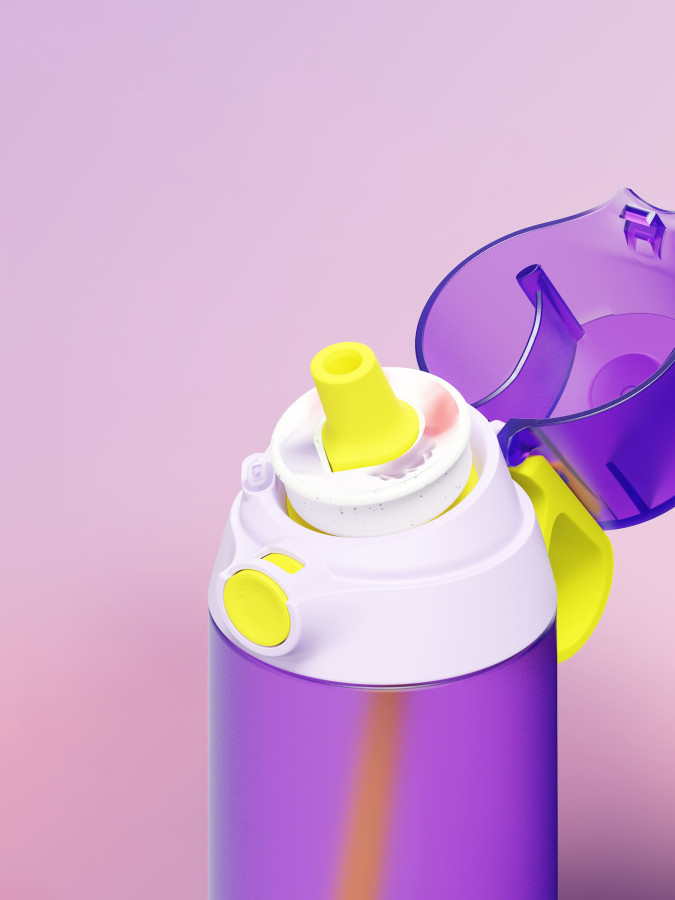 Бутылка для воды Air Up Click 600 мл (Purple & Bright Yellow)