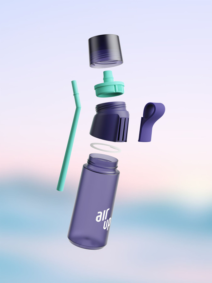 Бутылка для воды Air Up Twist Pro 600 мл (Purple Strike)