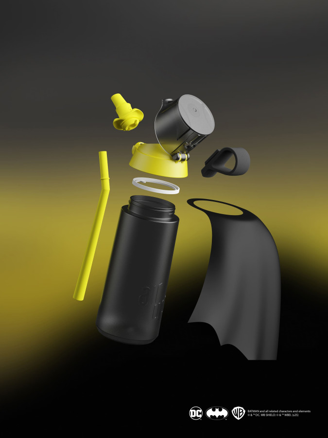 Бутылка для воды Air Up Click Batman 600 мл (Black & Bright Yellow)