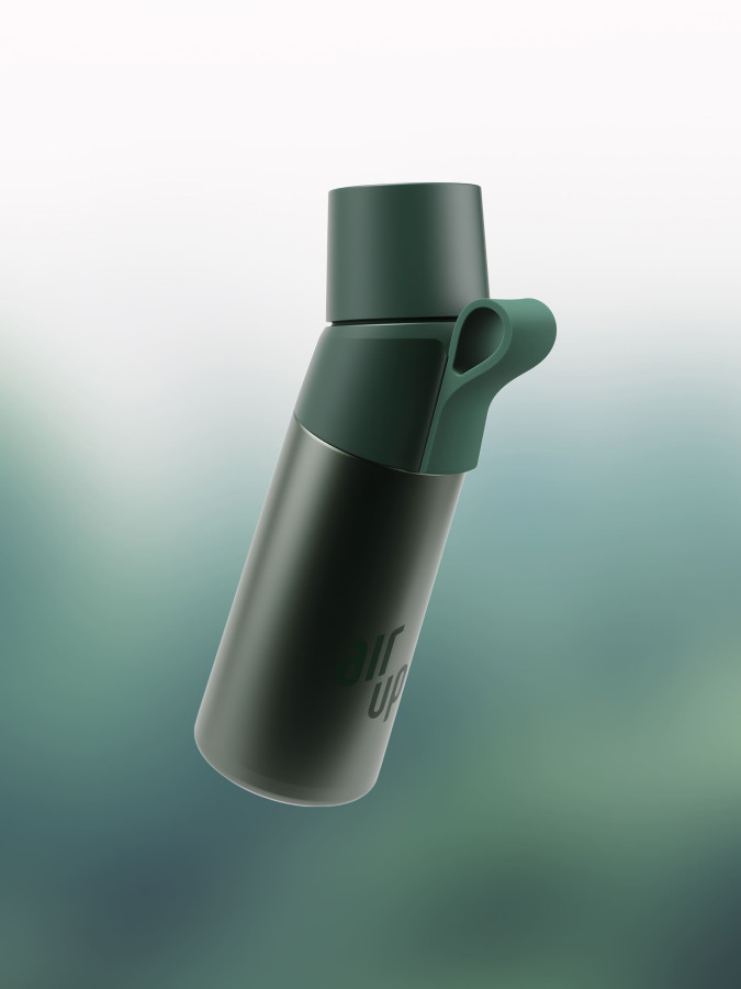 Термобутылка для воды Air Up Twist Pro Steel 480 мл (Calm Emerald)