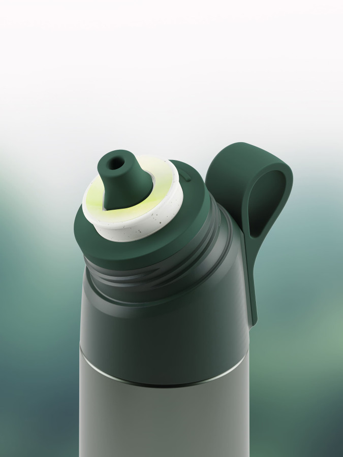 Термобутылка для воды Air Up Twist Pro Steel 480 мл (Calm Emerald)